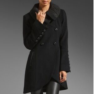 Canadian icon! Mackage “Fran” cable knit collar coat in black US L